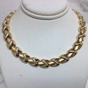 Lady's 14k Solid Real Heavy Yellow Gold XO  Necklace 31.80gr 16''